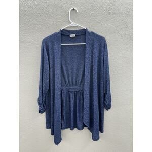Late August Womens Cardigan Size Large Blue Long Sleeve Open Front